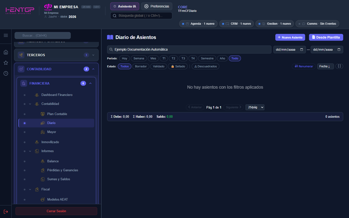 Modal Editar Asiento